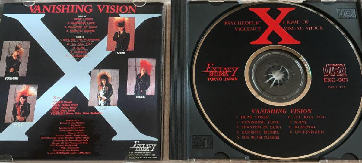 X Japan (Yoshiki, Hide, Toshi) - Vanishing Vision Metal Visual Kei CD –  Ongaku Express Japan Entertainment