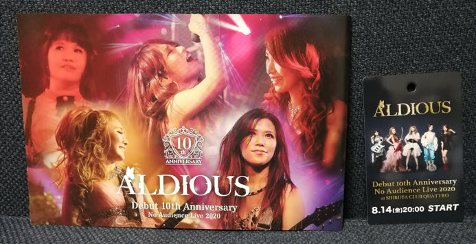 ALDIOUS Debut 10th Anniversary No Audience Live 2020 CD+DVD Official  Website Limited
