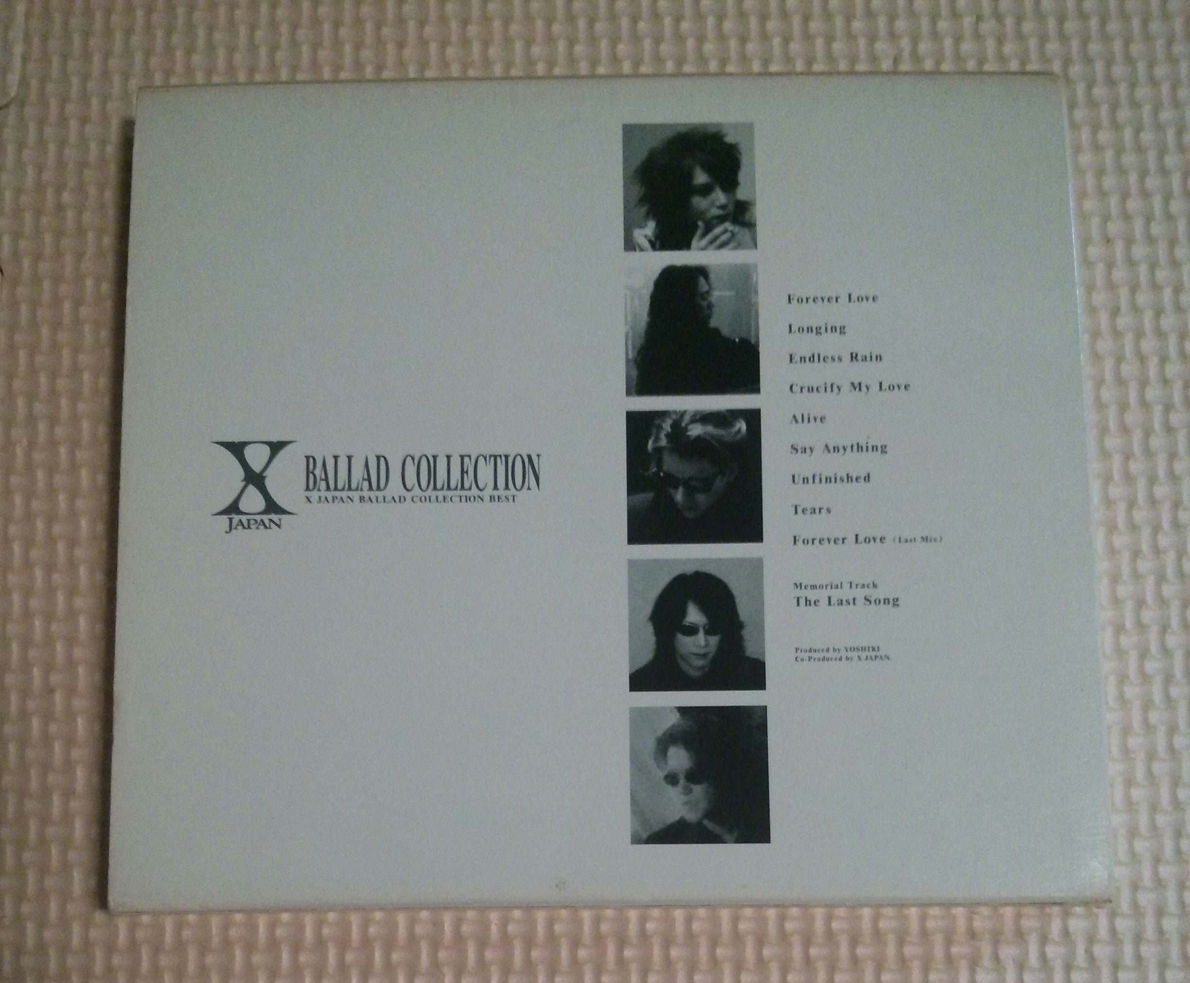 X Japan  Ballad Collection Back Cover