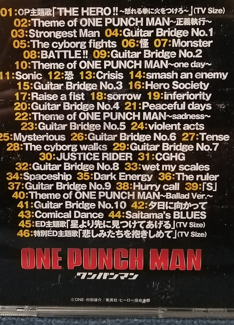 One Punch Man OST One Take Man Backcover
