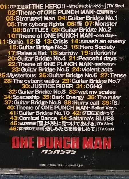 One Punch Man OST One Take Man Backcover