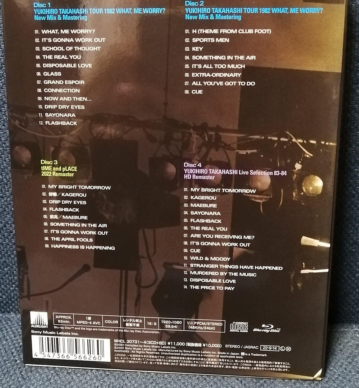 Yukihiro Takahashi IT’S GONNA WORK OUT -LIVE 82-84- Live Album CD Backcover