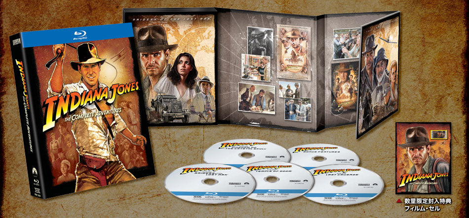 Movie DVD - Indiana Jones Complete Adventure Bluray box set Japan Press DVD