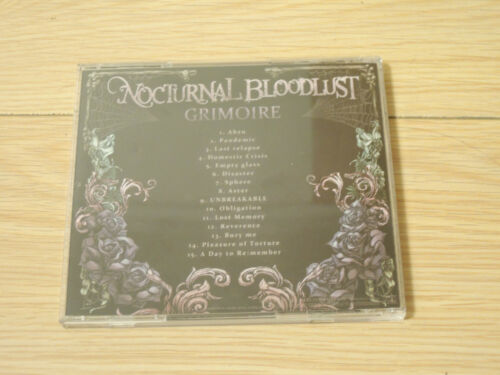 Nocturnal Bloodlust - Grimoire (Regular press) Back Cover