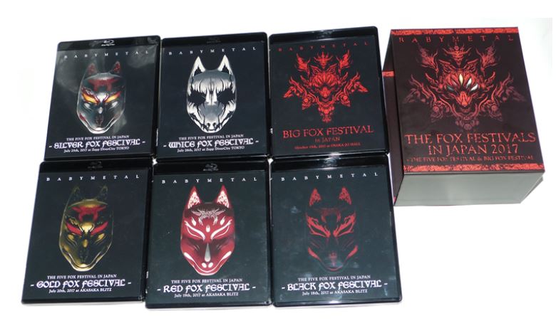 BabyMetal - 6 DVD set THE FOX FESTIVALS IN JAPAN 2017 -THE FIVE FOX FESTIVAL ＆ BIG FOX FESTIVAL-