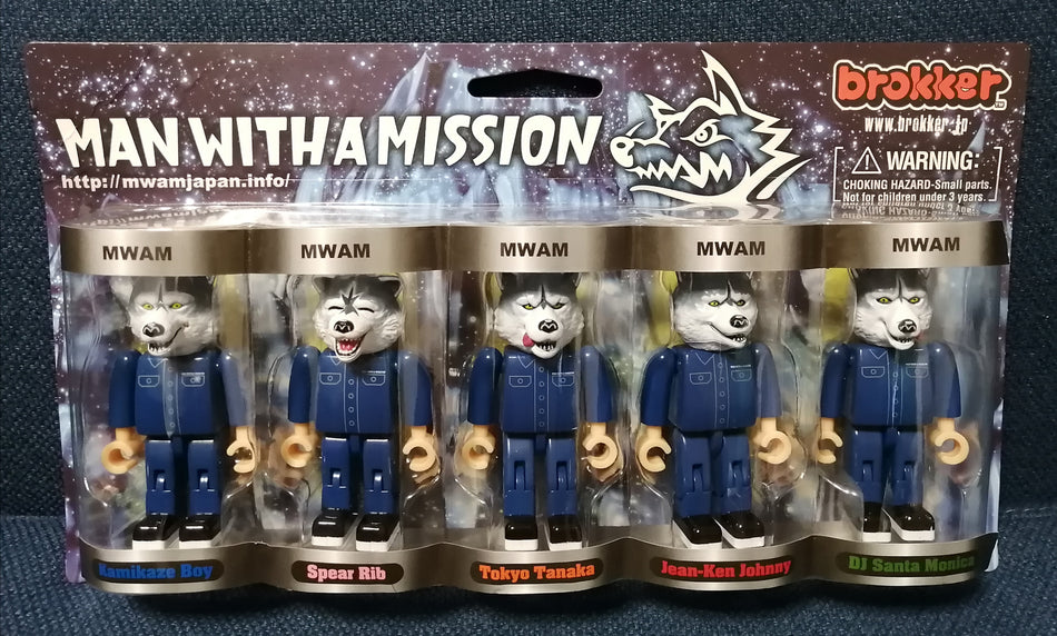 Man with a mission - Brokker figure set of five - Jrock Goods MWAM Unopened
